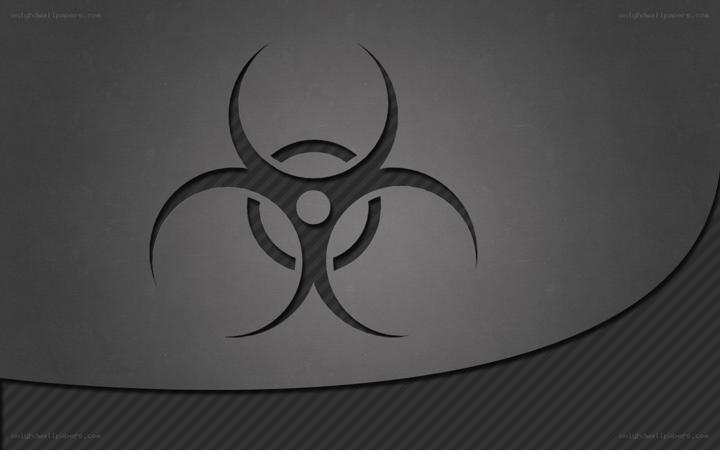 biohazard symbol on dark background