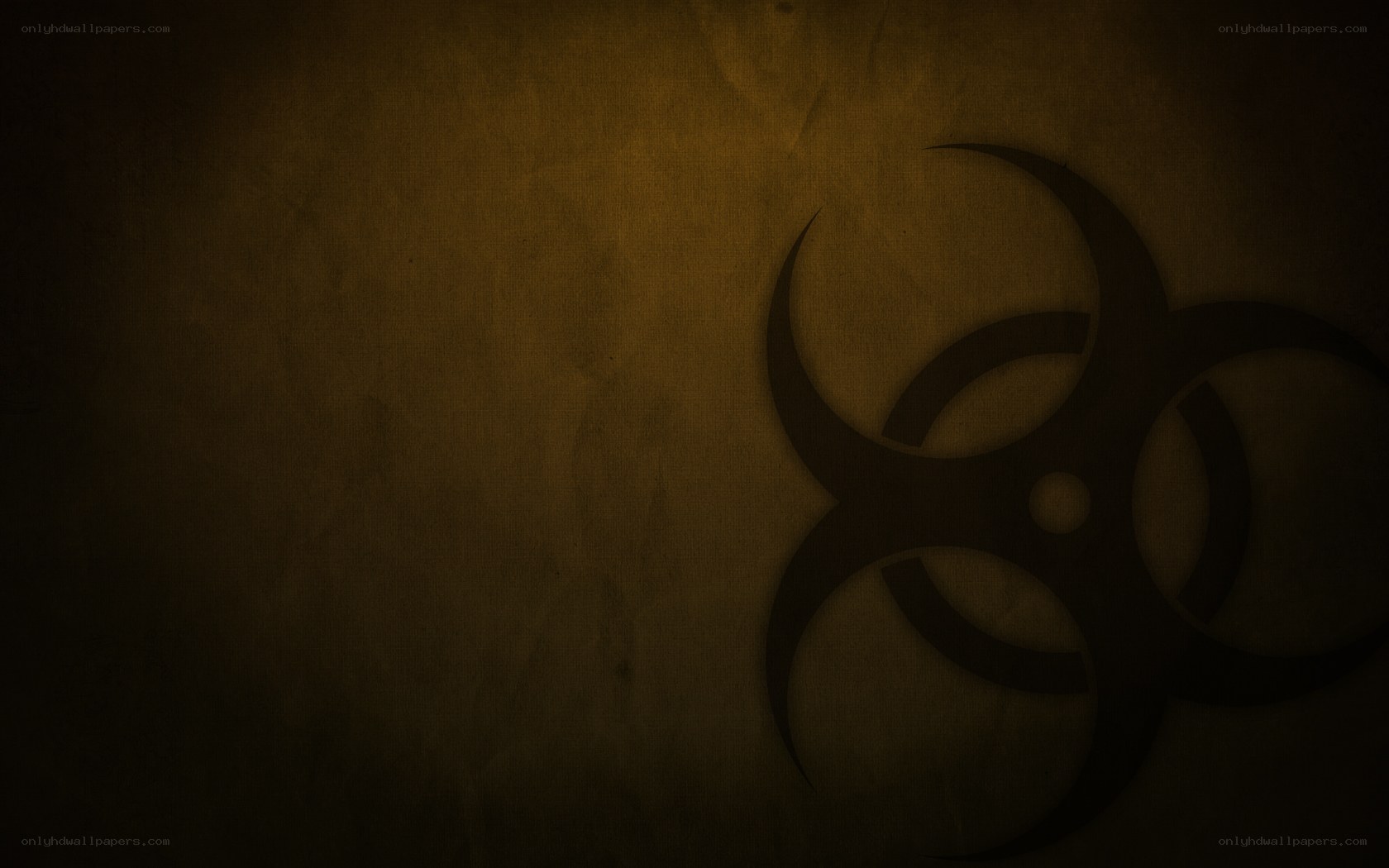 biohazard symbol on dark background