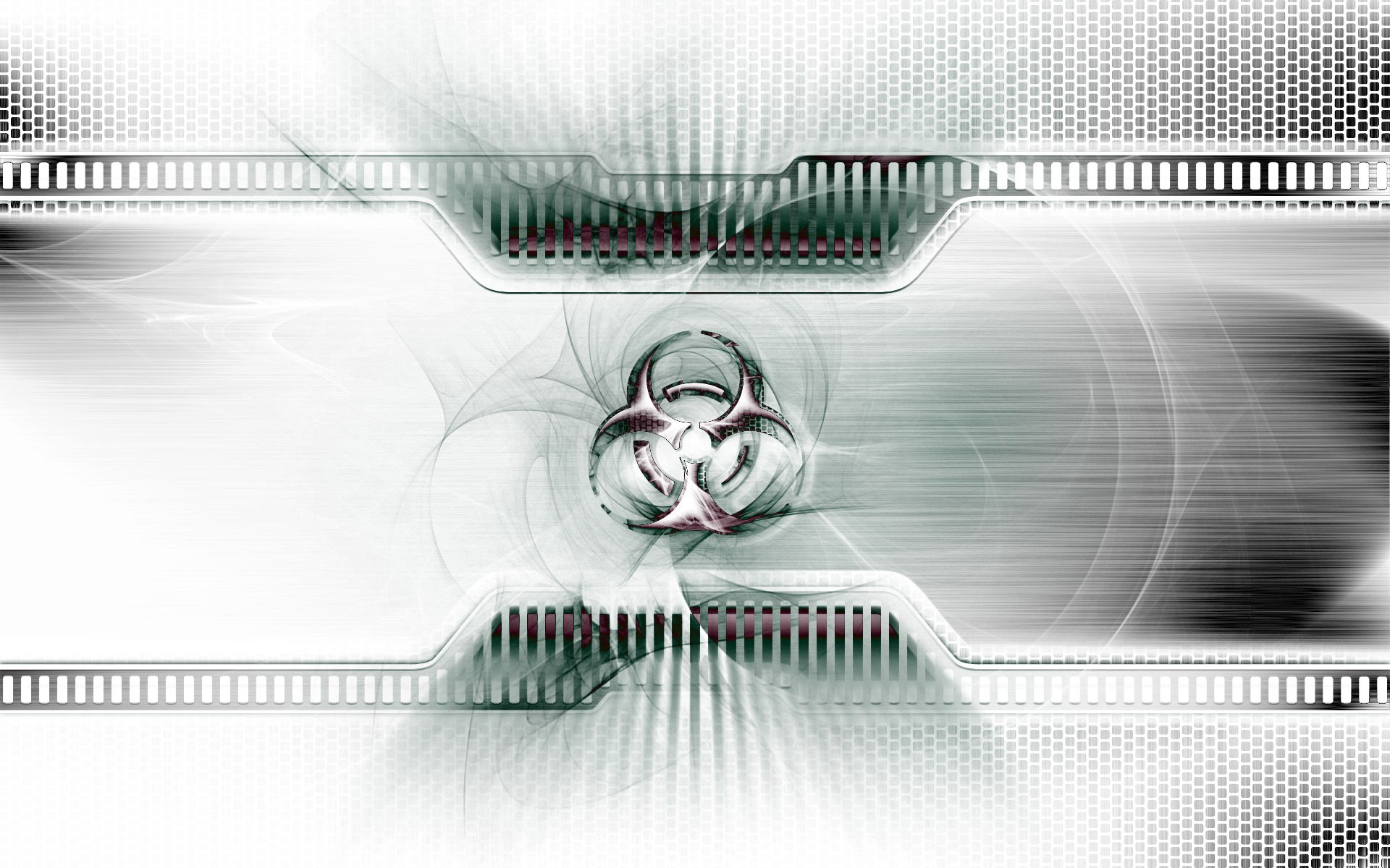 biohazard symbol on digital background