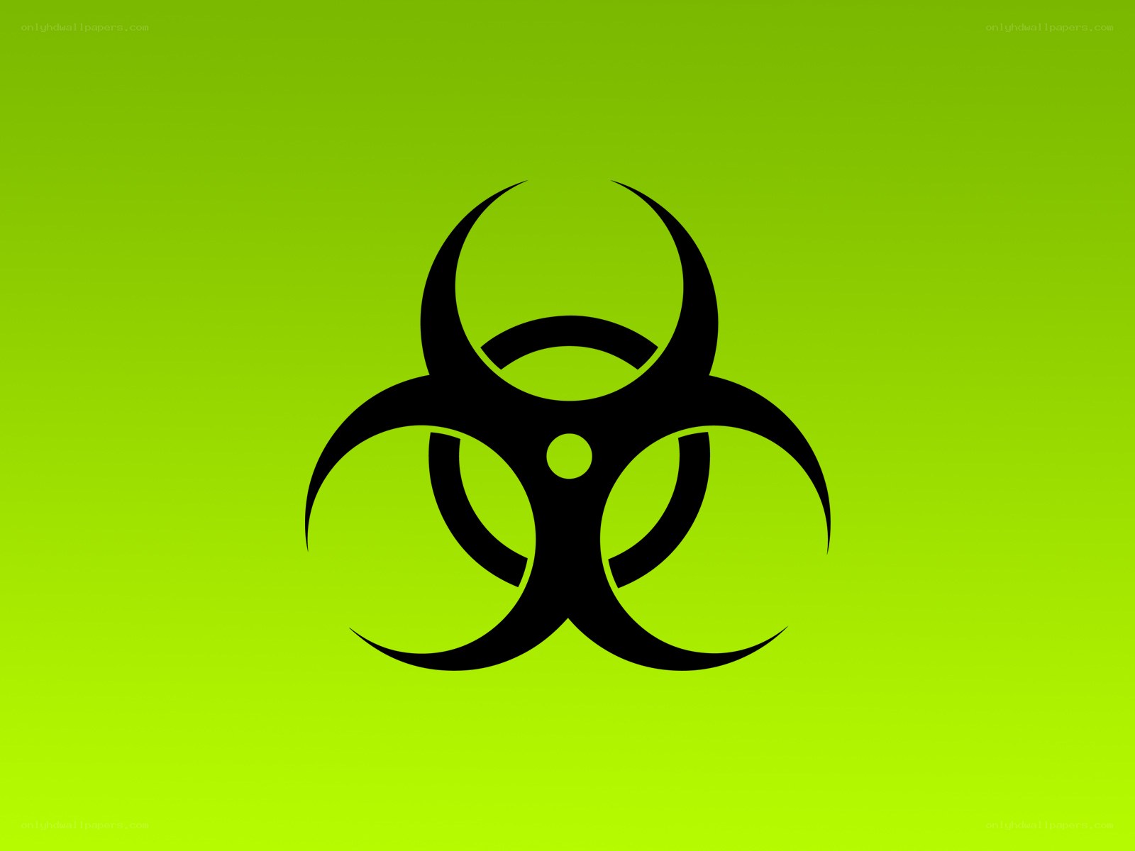 biohazard symbol on green