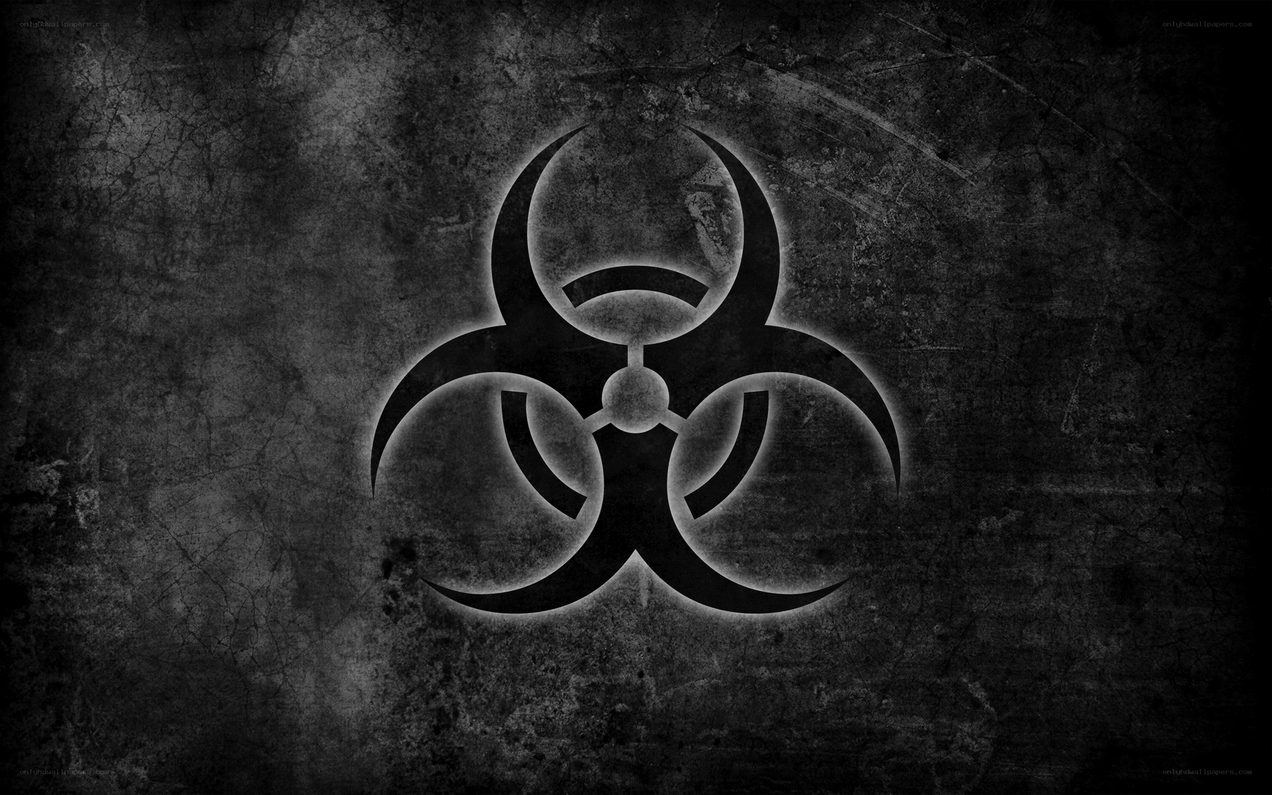 Biohazard symbol on grunge background