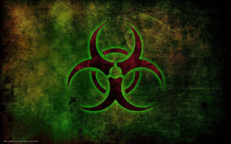 Biohazard symbol on grunge background