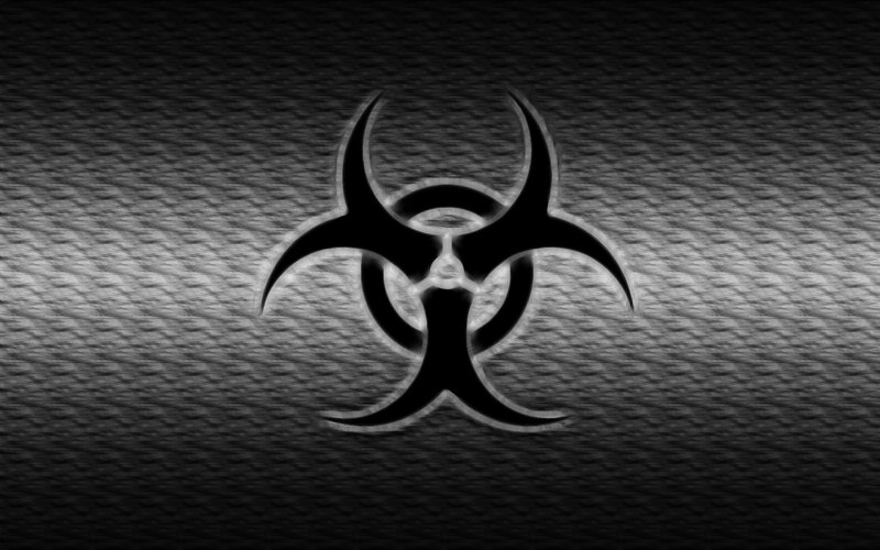 Biohazard symbol on textured background