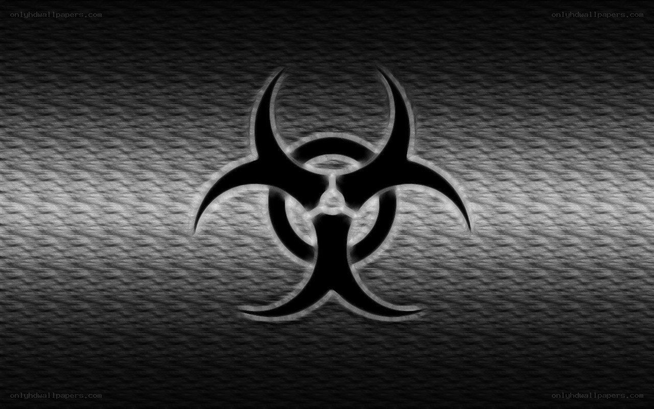 Biohazard symbol on textured background