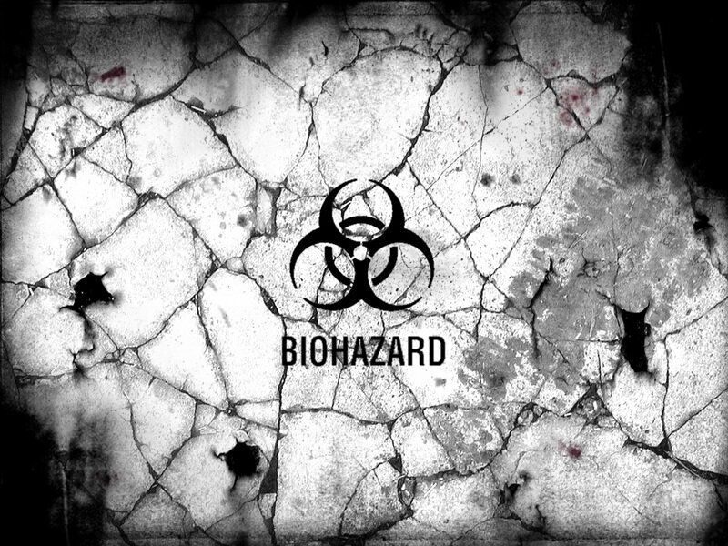 Biohazard Symbol on Wall