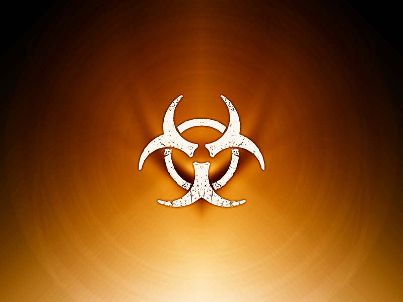 Biohazard Symbol — Orange, Dramatic