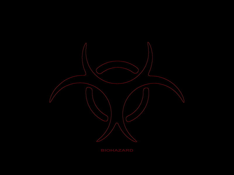 Biohazard symbol outline