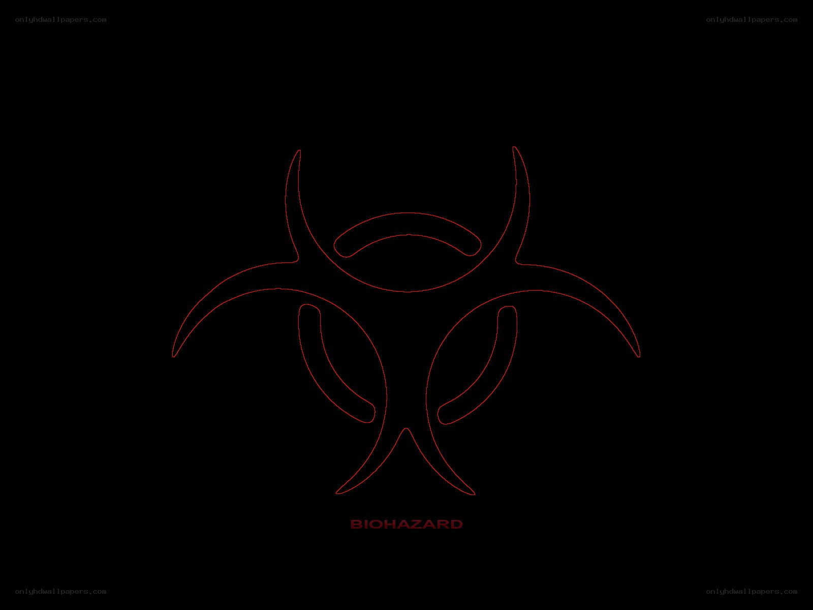 Biohazard symbol outline