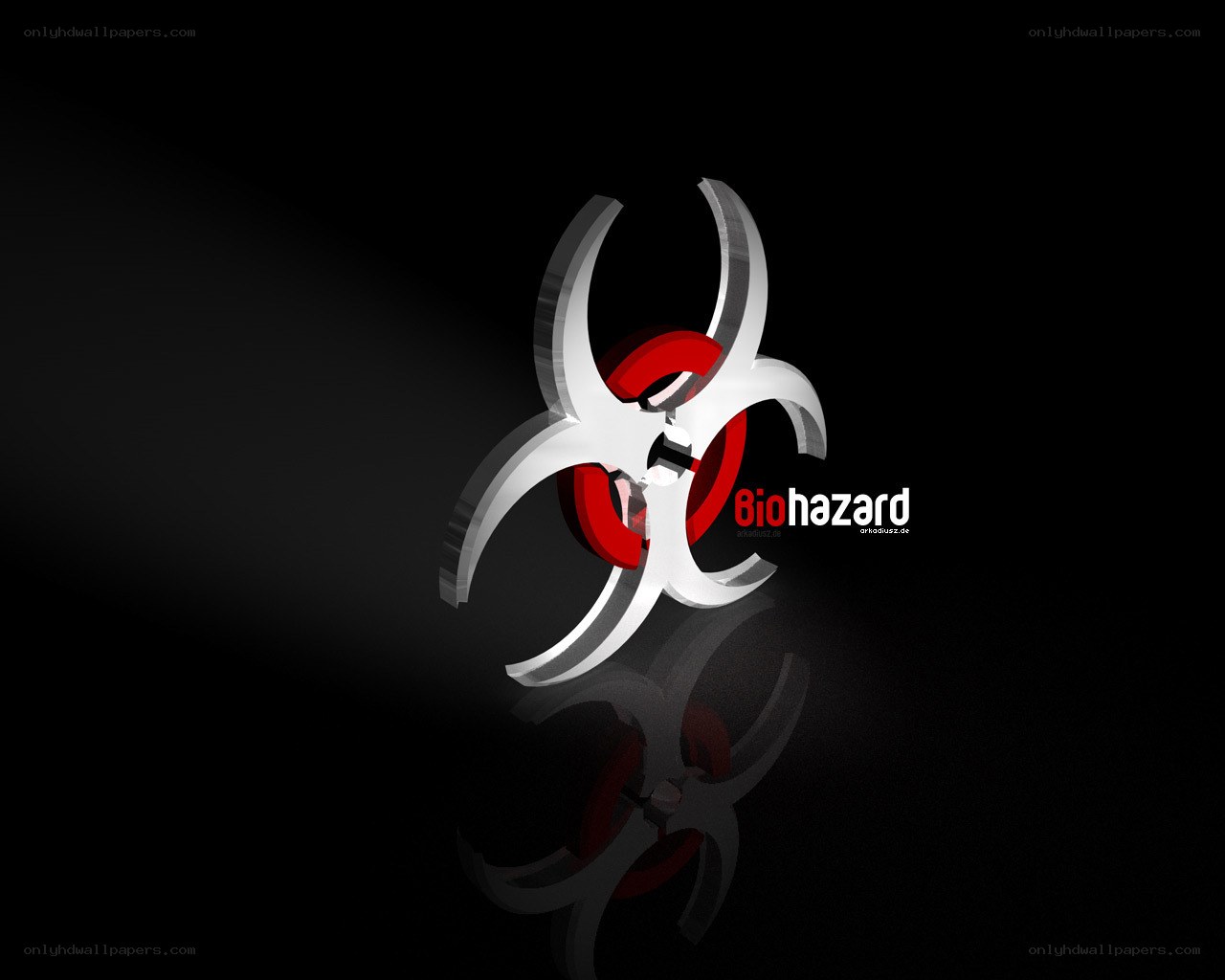 Biohazard symbol with text