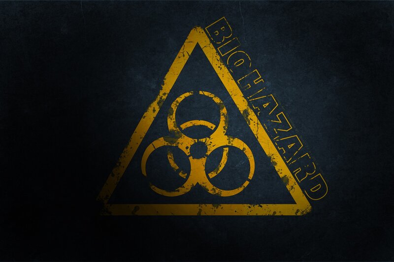 Biohazard Symbol — Yellow, Dark, Ominous