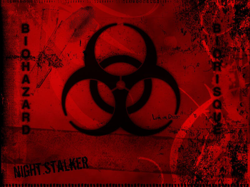Biohazard warning graphic