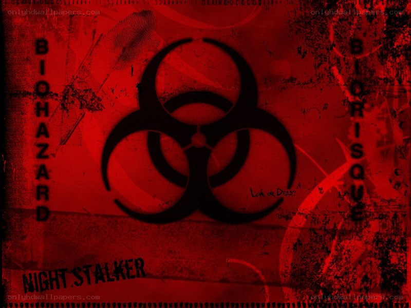 Biohazard warning graphic