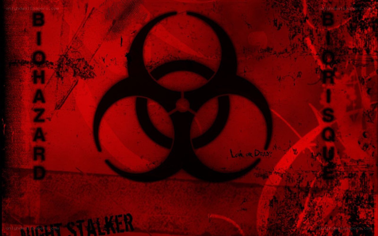 Biohazard warning graphic