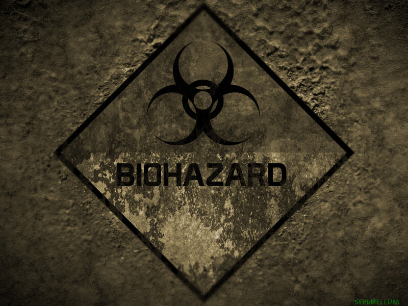 Biohazard warning sign