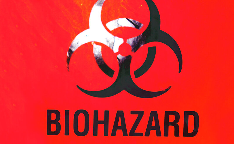 Biohazard warning sign