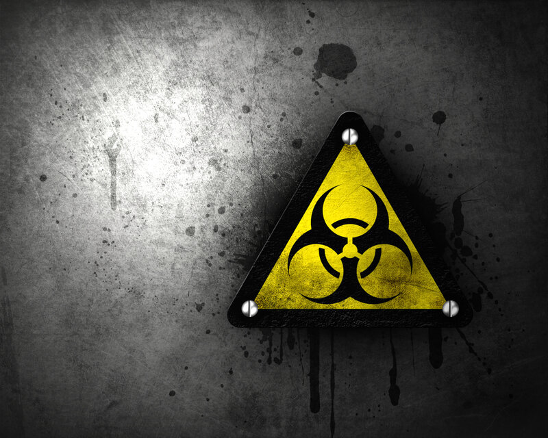 Biohazard warning sign