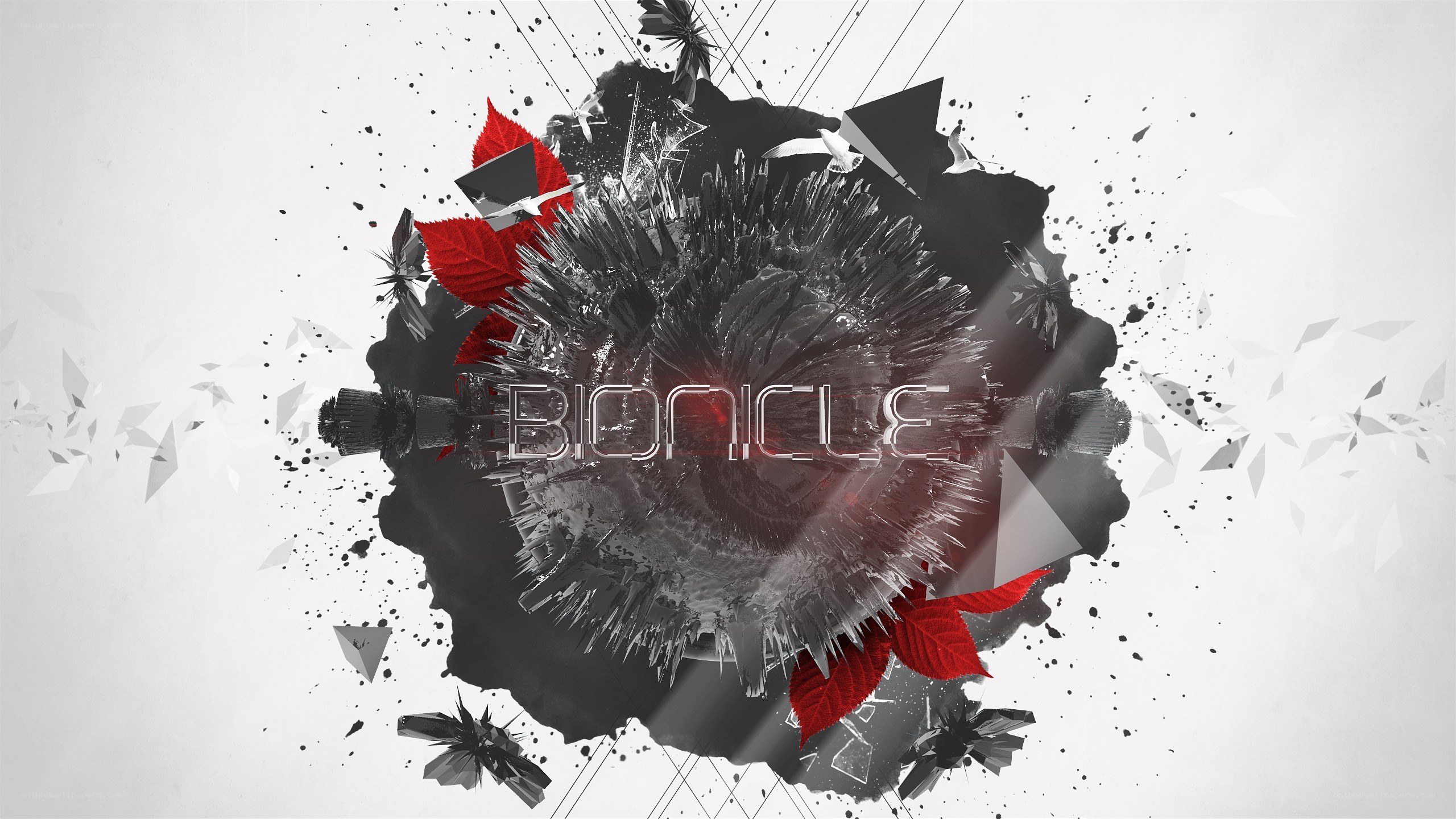 Bionicle logo with abstract art