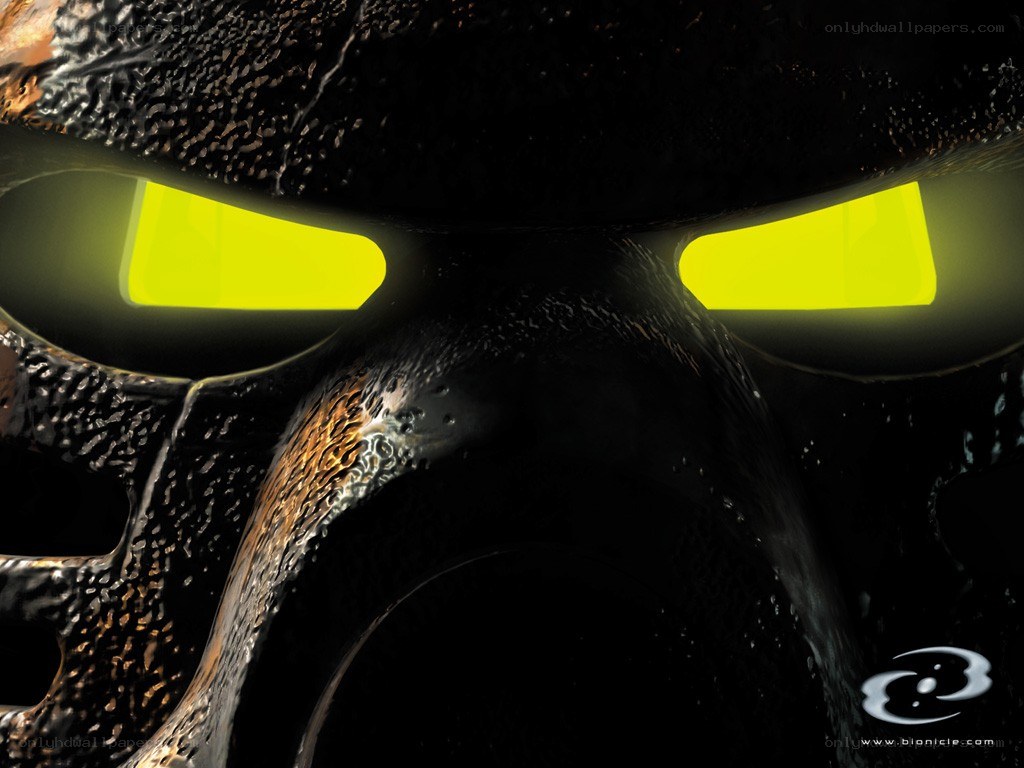 Bionicle mask with glowing eyes