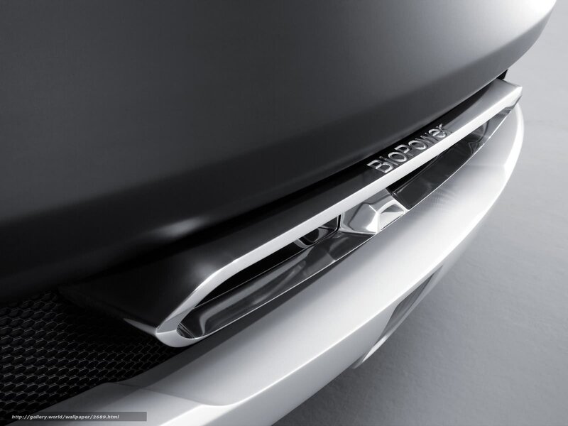 Biopower car emblem close-up