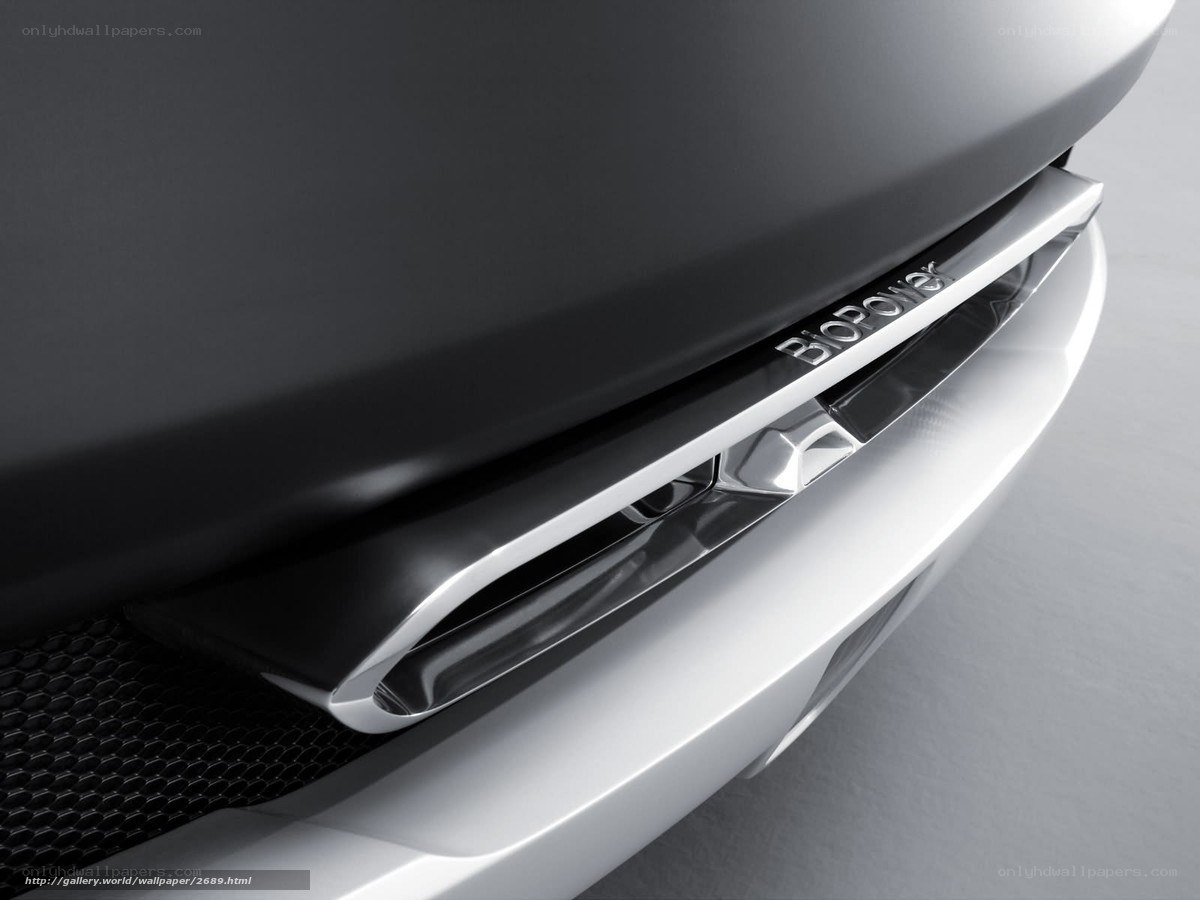 Biopower car emblem close-up