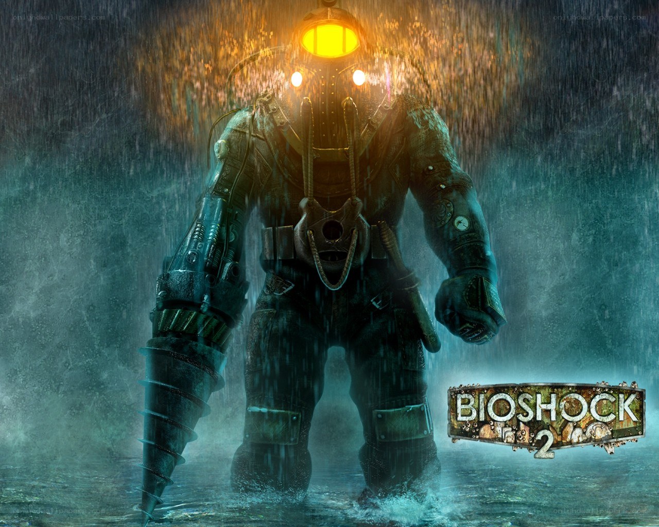 BioShock 2 character in rain
