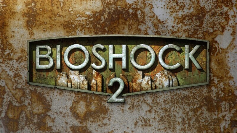 Bioshock 2 logo on rusted metal