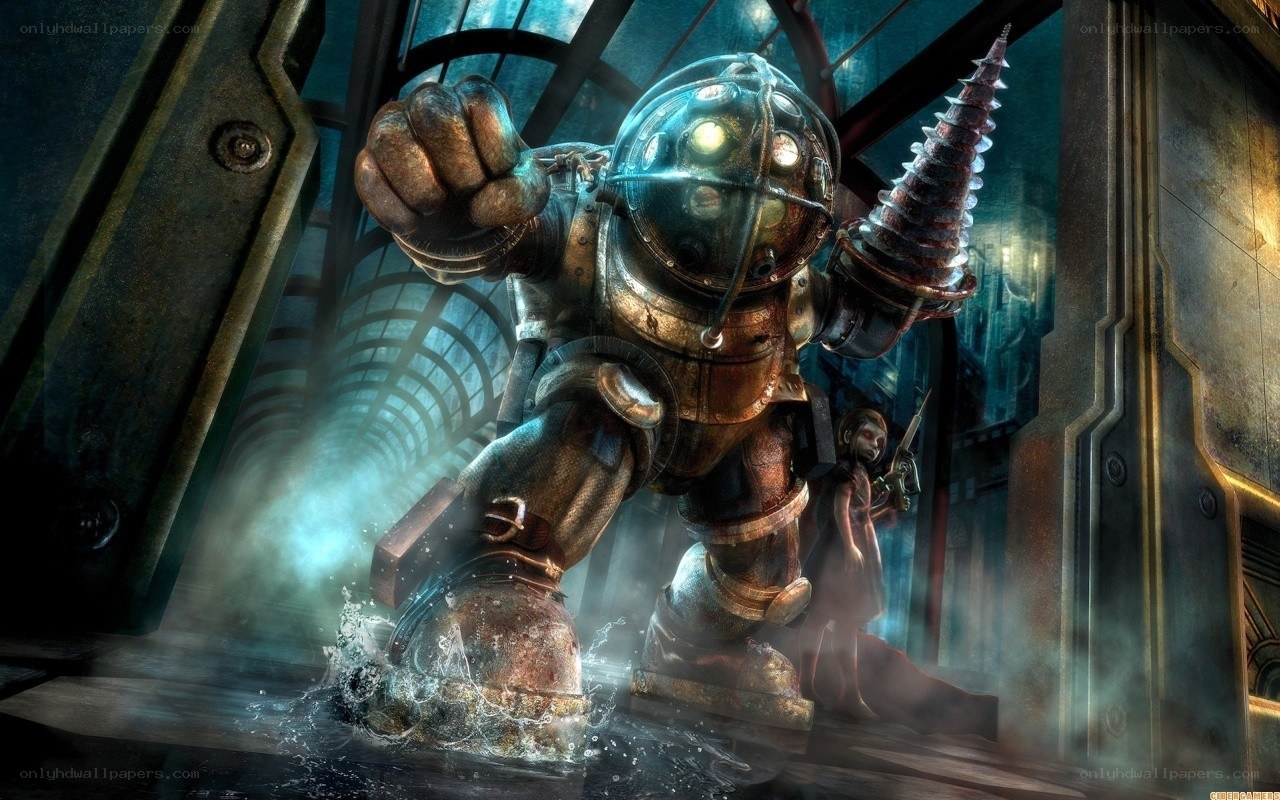BioShock Big Daddy in underwater facility