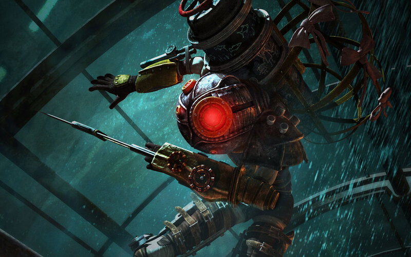 BioShock character underwater