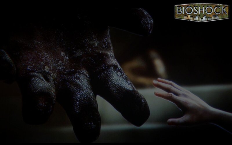 Bioshock game hand scene