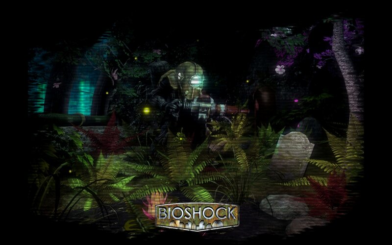 BioShock in a dark forest