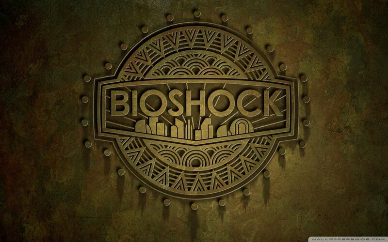 Bioshock logo on metal background