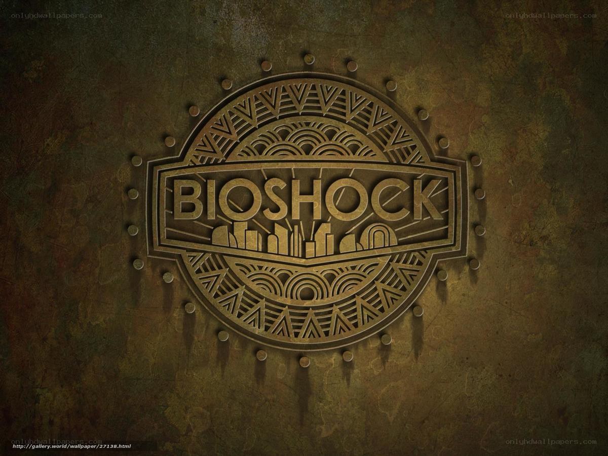 Bioshock logo on metal