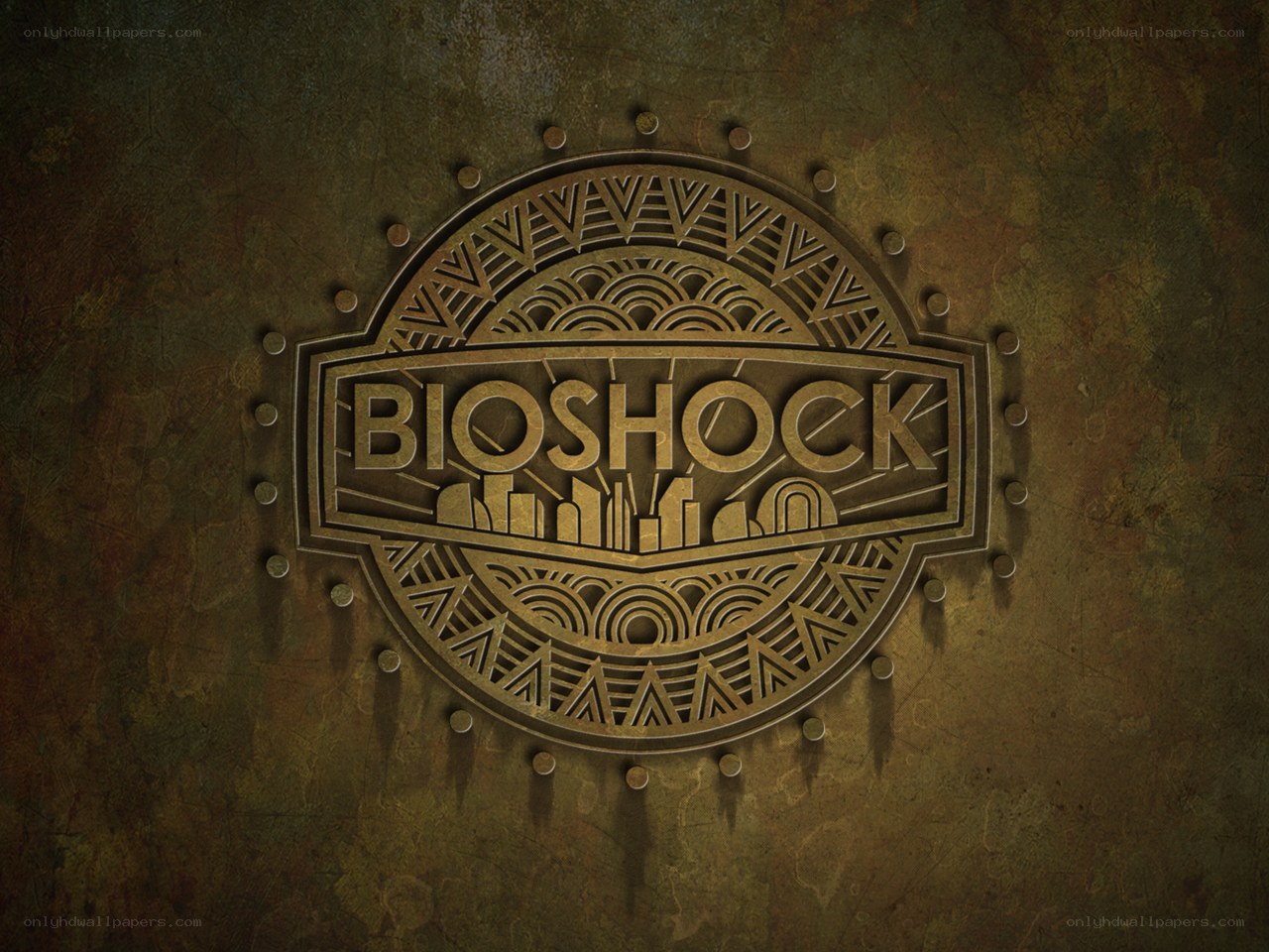 Bioshock logo on textured background