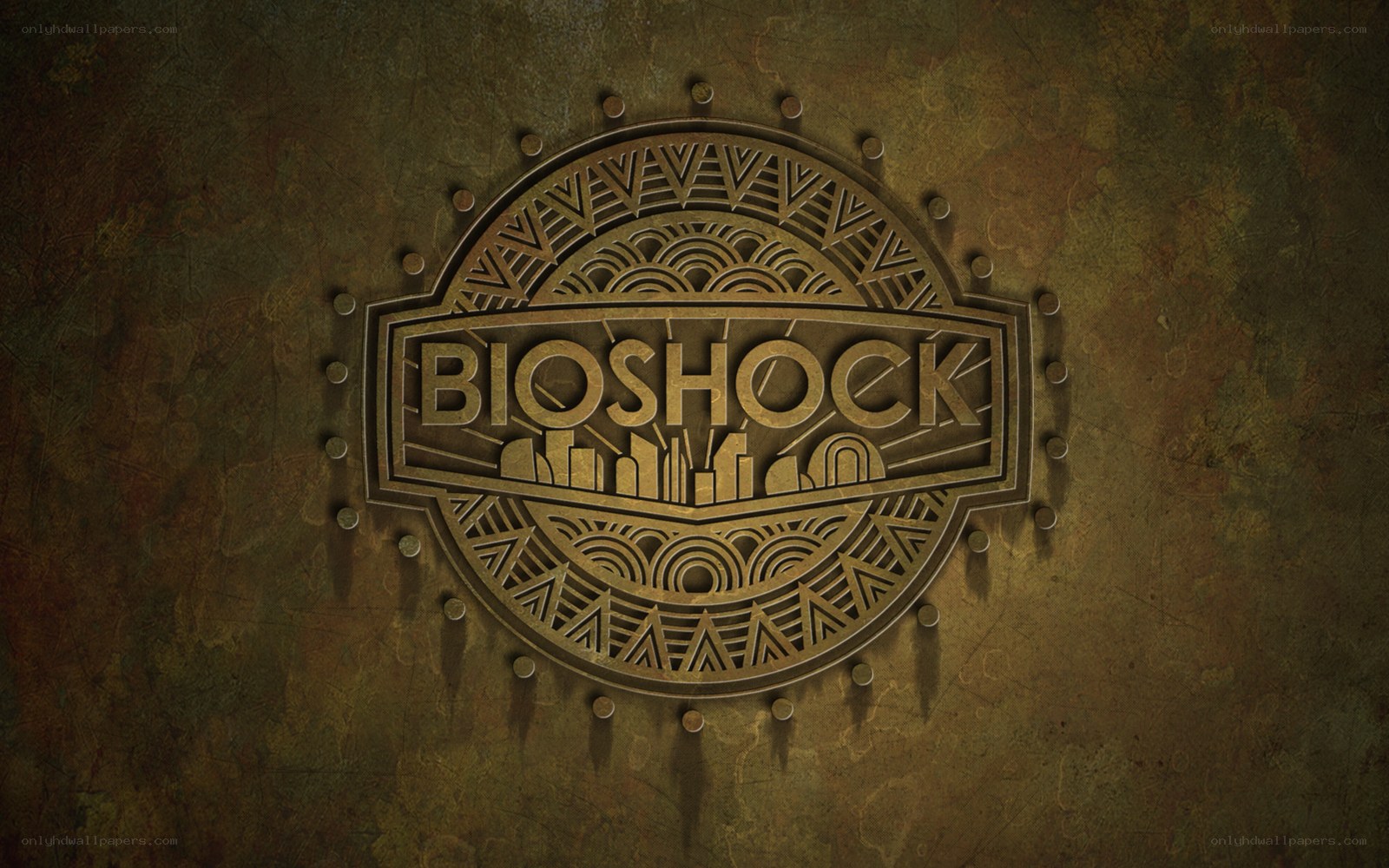 Bioshock logo on textured background
