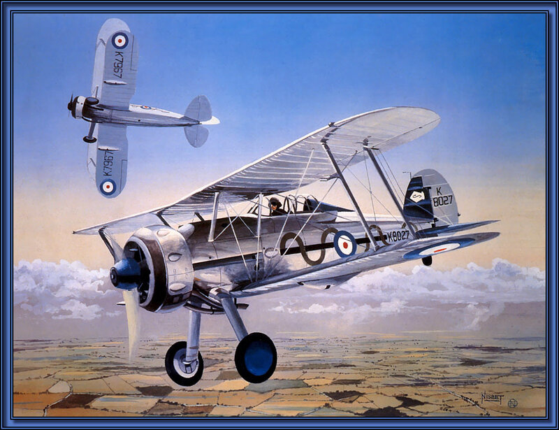 Biplane Aircraft in Flight