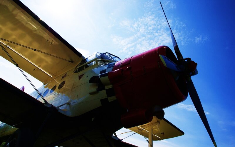 Biplane Aircraft — Red