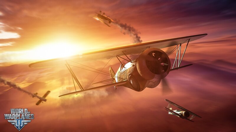 Biplane Dogfight — Orange