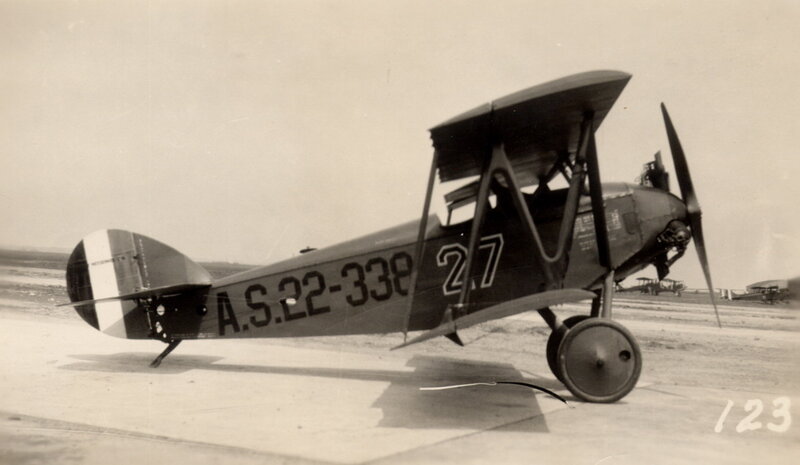 Biplane on a tarmac