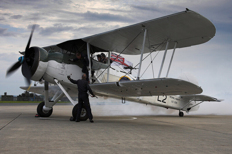 Biplane on Tarmac