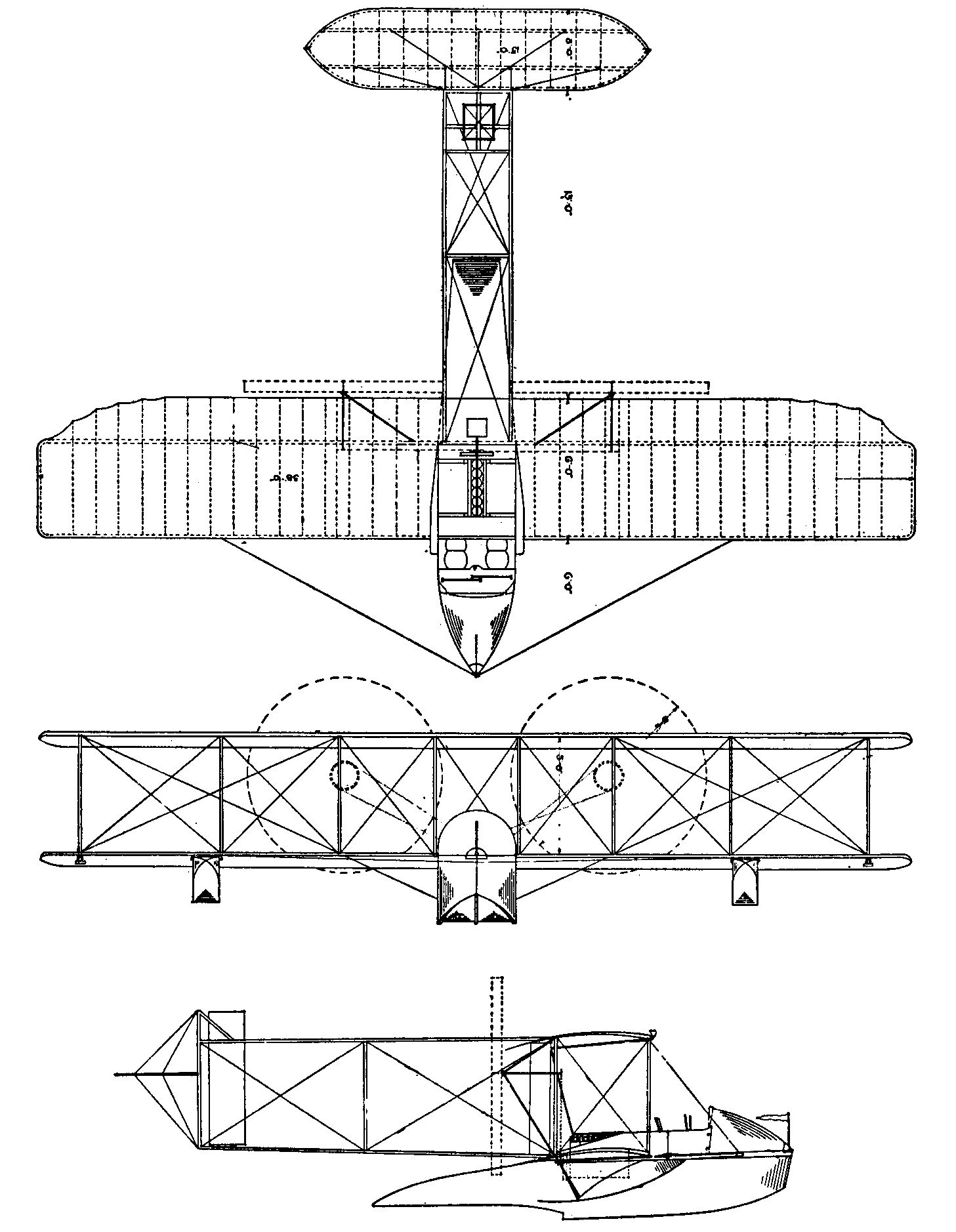 biplane technical drawings
