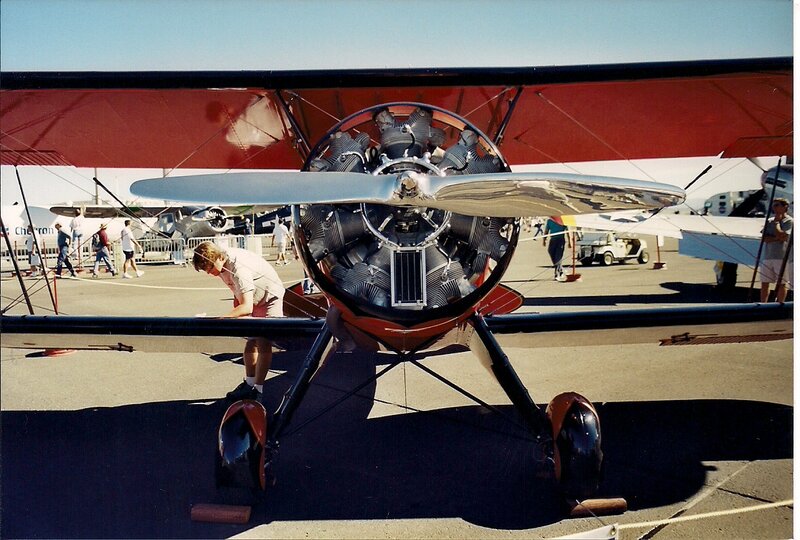 Biplane with Radial Engine