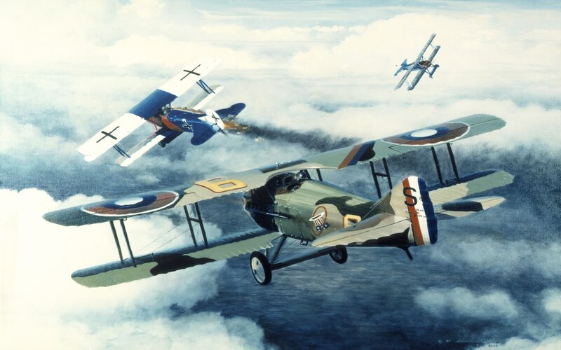 Biplanes in Dogfight