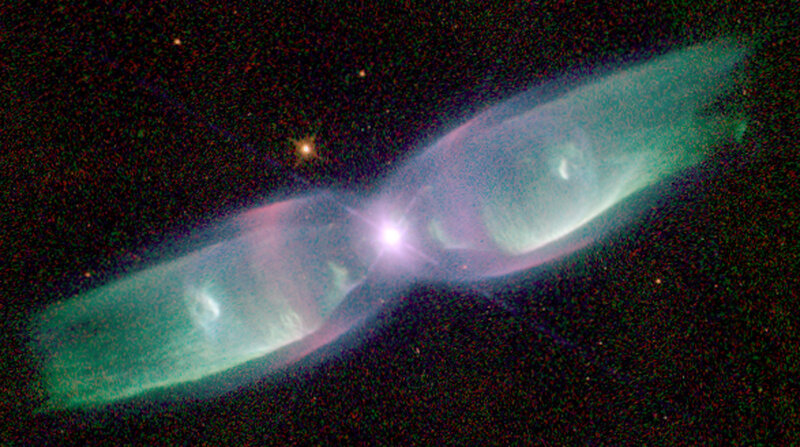 Bipolar Planetary Nebula — Green, Cosmic, Night