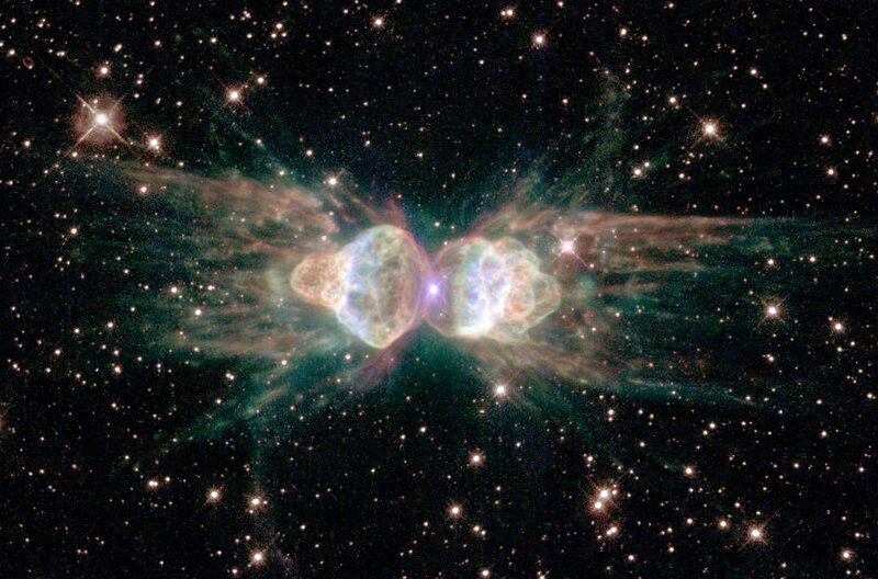 Bipolar Planetary Nebula — Green