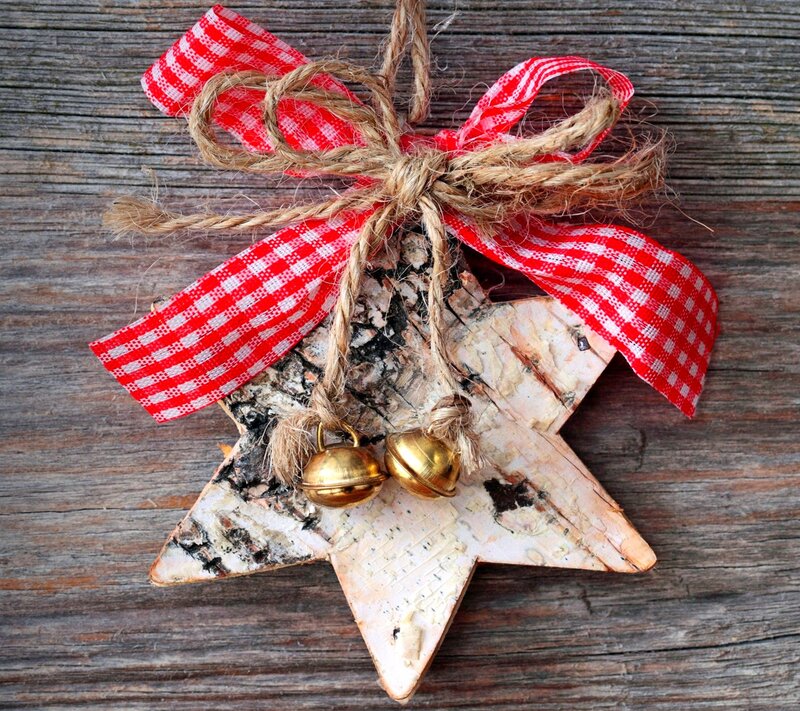 Birch Bark Star Ornament
