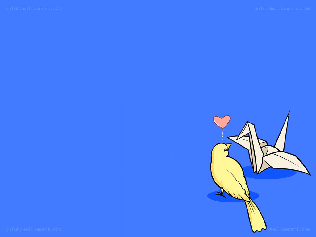 bird and origami crane