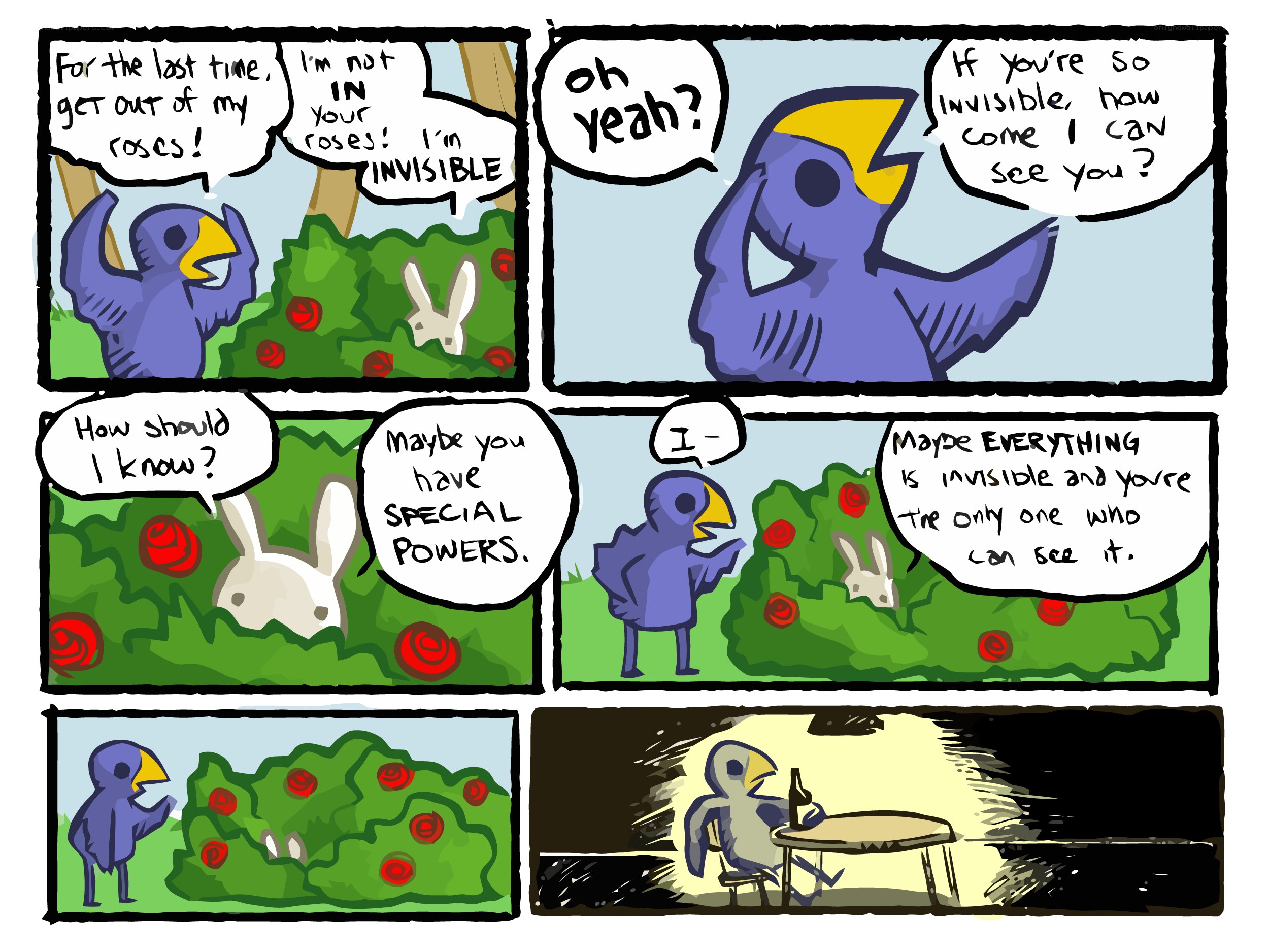 Bird and rabbit comic