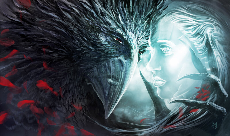 Bird and Woman Face
