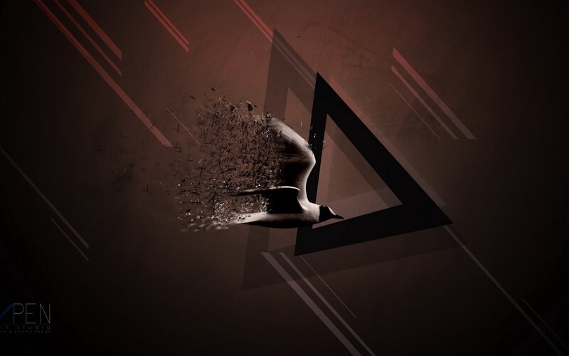 Bird Disintegrating into Particles