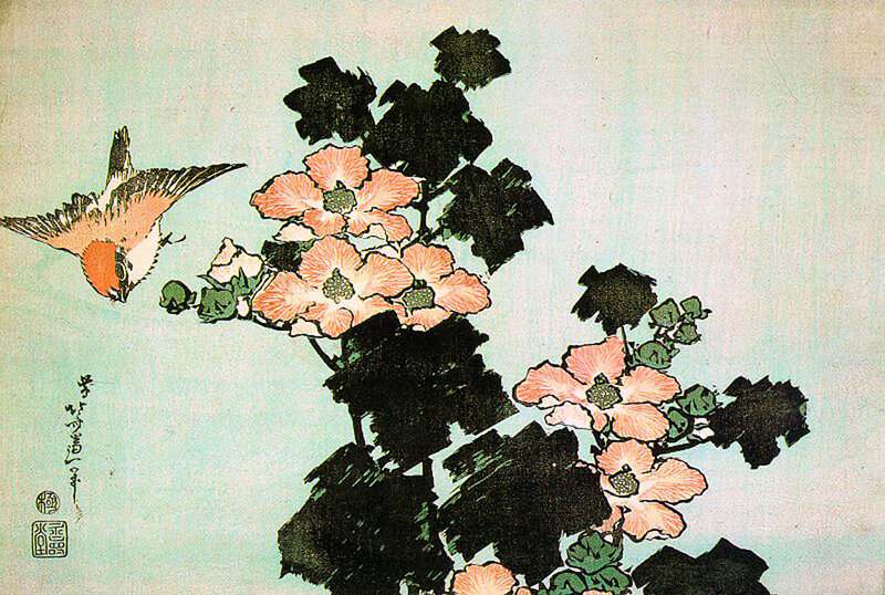 Bird Flying Near Flowers